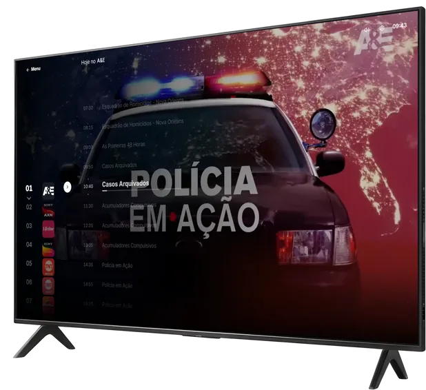 Guia de canais ao vivo do app WeTV